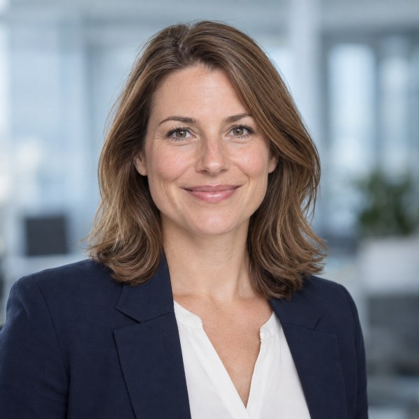 KI-generiertes Porträt der fiktiven Mitarbeiterin Lara Weber